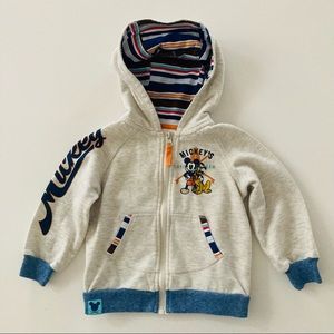 Disney Mickey Mouse Toddler Boy Terry Hoodie Zip